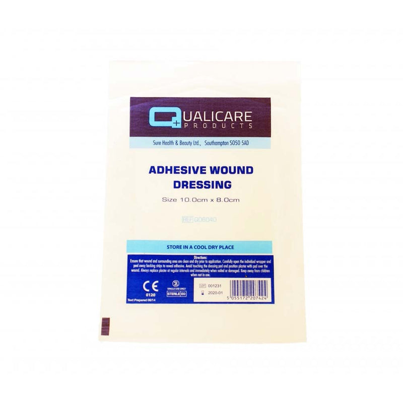 Qualicare Adhesive Wound Dressing 10cm x 8cm - Pack of 50 - IndustraCare