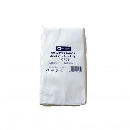 Qualicare Non-Sterile Gauze 5cm x 5cm Pack of 100