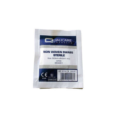 Qualicare Sterile Gauze Swabs 5cm x 5cm - Box of 125