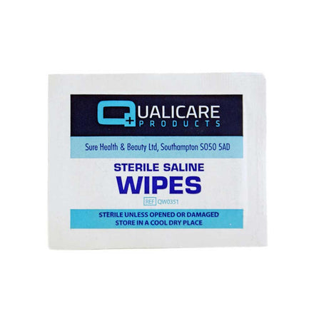 Qualicare Sterile Saline Cleansing Wipes - Box of 100