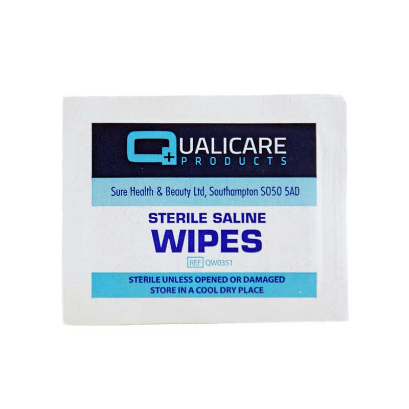Qualicare Sterile Saline Cleansing Wipes - Box of 100 - IndustraCare