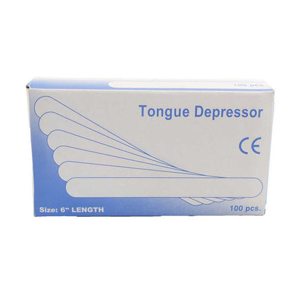 Qualicare Wooden Tongue Depressors 6" - Box of 100