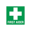 First Aider Helmet Sticker - 5 x 5cm (Pack of 10) - IndustraCare
