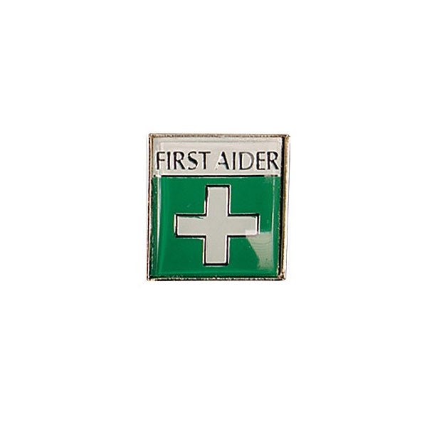 First Aid Metal Badge 2.5 x 2.5cm - IndustraCare
