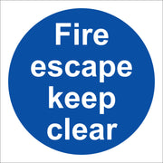 Fire Door Keep Clear Sign, 10x10cm (Rigid) - IndustraCare