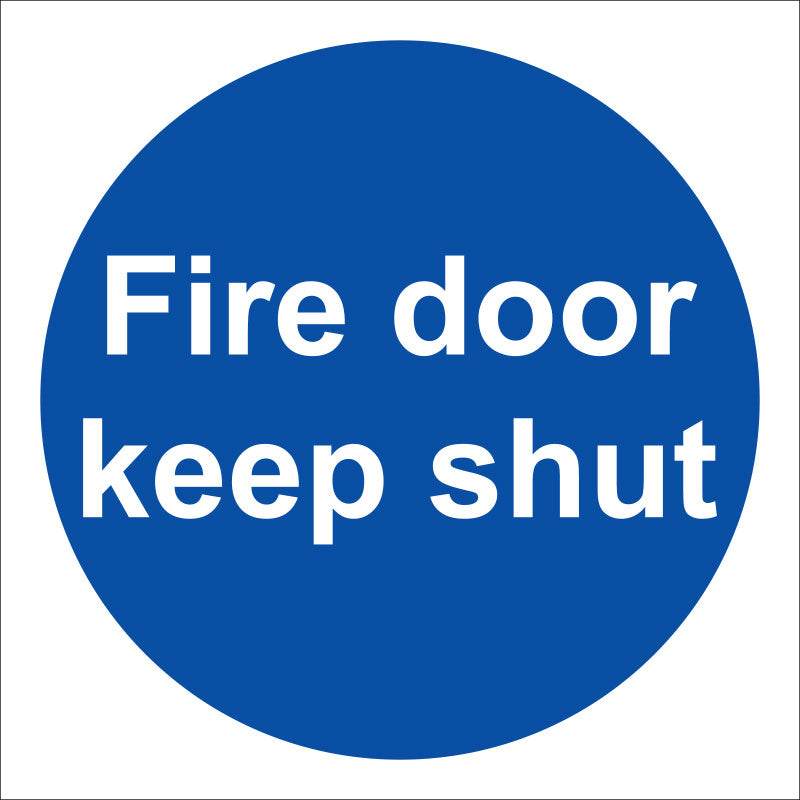 Fire Door Keep Shut Sign, 10x10cm (Rigid) - IndustraCare