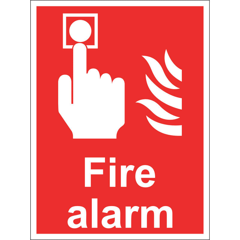 Fire Alarm Sign, 15x20cm (Rigid) - IndustraCare