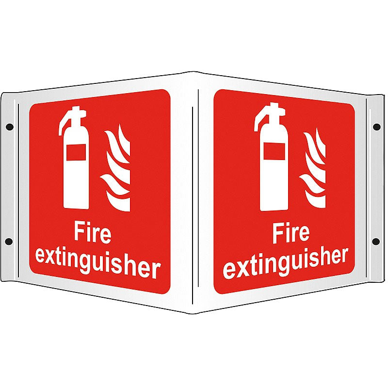 Fire Extinguisher Rigid 3D Projecting Sign, 43x20cm - IndustraCare