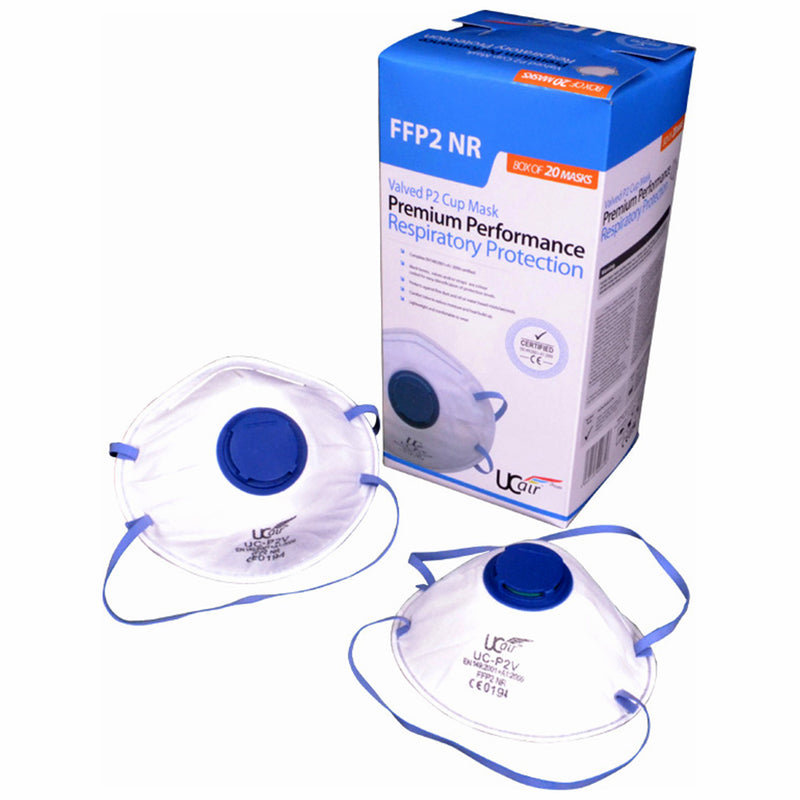 UCI FFP2 Disposable Valved Cup Mask x20 - IndustraCare