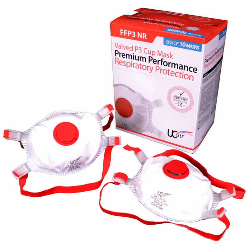 UCI FFP3 Disposable Valved Cup Mask x10 - IndustraCare