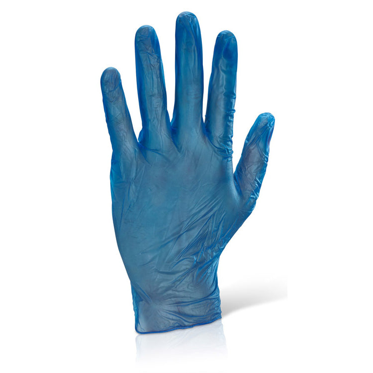 Powder-Free Blue Disposable Vinyl Gloves 100pk - IndustraCare