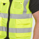 Hi Vis EN471 Executive Vest Saturn Yellow - IndustraCare