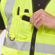 Hi Vis EN471 Executive Vest Saturn Yellow - IndustraCare