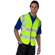 Hi Vis EN20471 Vest Saturn Yellow - IndustraCare