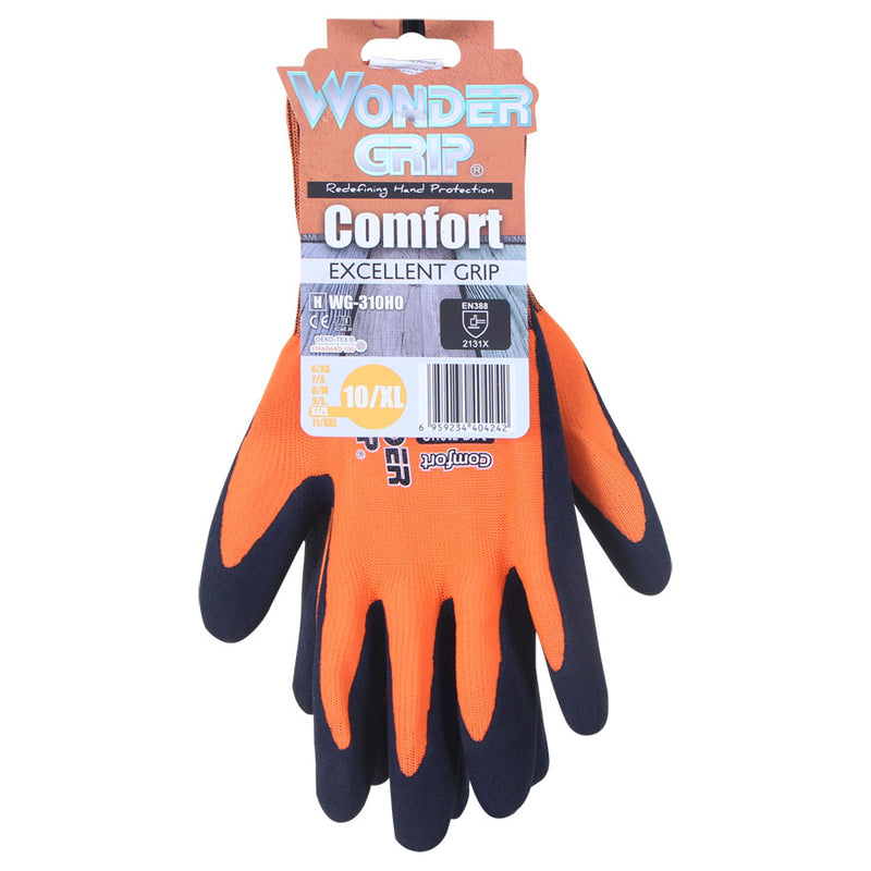 Wonder Grip Comfort Hi Vis Orange Gloves - IndustraCare