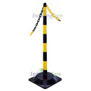 Guarda Chain Post Set - Hard Rubber Square Bases - IndustraCare
