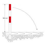 Commander-Plus Flush Fitting Drop Down Post - Triangle Lock - IndustraCare