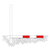 Commander-Plus Flush Fitting Drop Down Post - Triangle Lock - IndustraCare