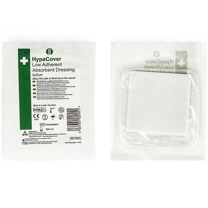 HypaCover Low Adherent Absorbent Dressing 10x10cm - Pack of 10 - IndustraCare