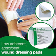 HypaCover Low Adherent Absorbent Dressing 5x5cm - Pack of 25 - IndustraCare