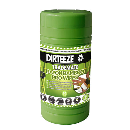 Dirteeze Rayon Bamboo Pro Wipes (Tub of 80)