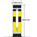 Black Bull Flex Heavy Duty Bollard (Height 655mm) - IndustraCare