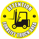PROline Floor Sign: Attention Forklift Truck Area - IndustraCare