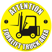 PROline Floor Sign: Attention Forklift Truck Area - IndustraCare