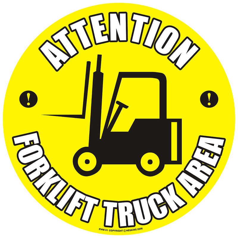 PROline Floor Sign: Attention Forklift Truck Area - IndustraCare