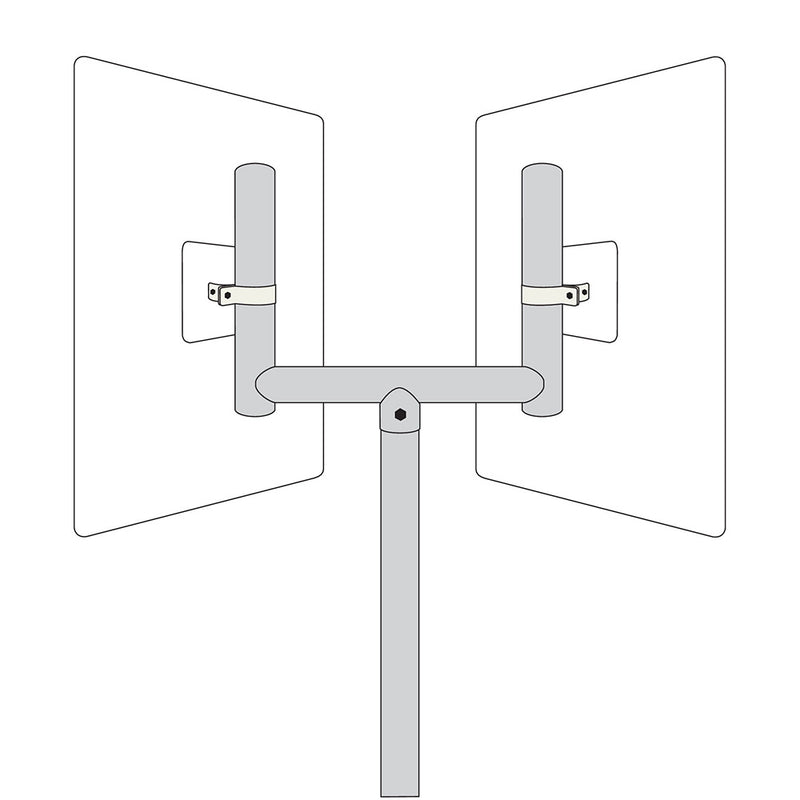 Galvanised Steel Fork Top (Traffic Mirror Sizes 2, 3 & 4) - IndustraCare