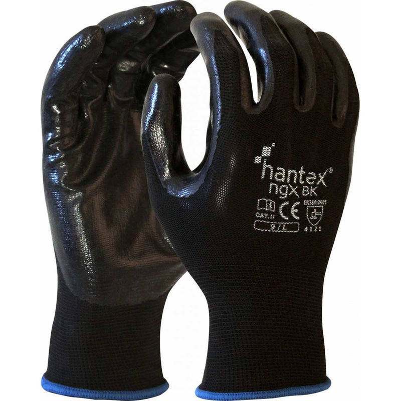 Hantex NGX Black General Purpose Safety Gloves - IndustraCare