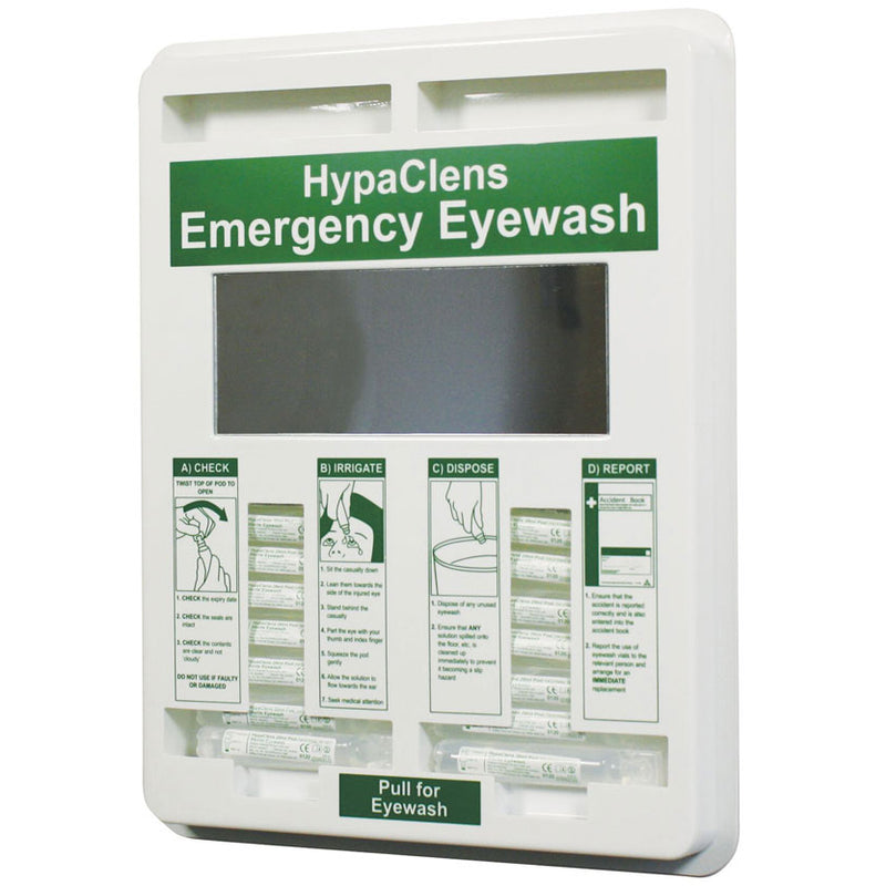 HypaClens Emergency Eyewash 20ml Pod Dispenser (Incl. 25 Pods) - IndustraCare
