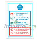 Fire Action Notice White RPVC Sign (W5414D) - IndustraCare