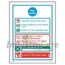 Fire Action Notice White RPVC (W5537D) - IndustraCare