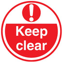 PROline Floor Sign: Keep Clear (Red/White) - IndustraCare