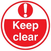PROline Floor Sign: Keep Clear (Red/White) - IndustraCare