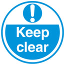 PROline Floor Sign: Keep Clear (Blue/White) - IndustraCare