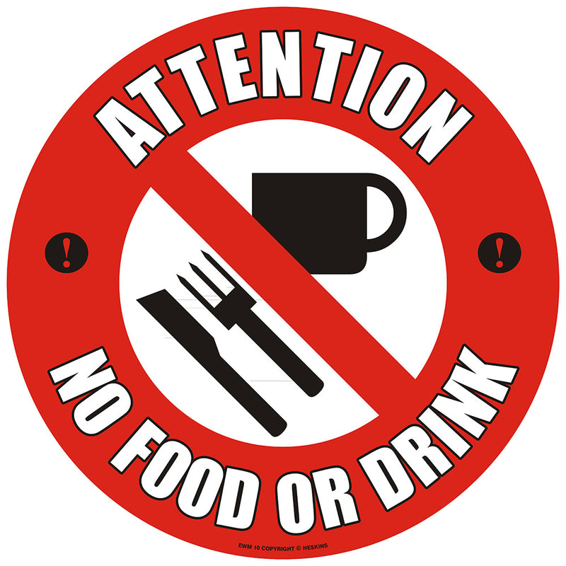 PROline Floor Sign: Attention No Food Or Drink - IndustraCare
