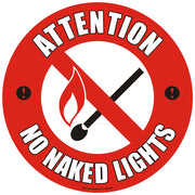 PROline Floor Sign: Attention No Naked Lights - IndustraCare