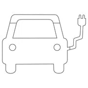 PROline Thermoplastic EV Charging Point Symbol - 1,000 x 700mm - White - IndustraCare
