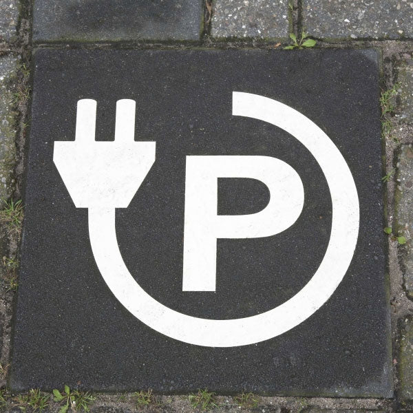 PROline Thermoplastic EV Parking Place Symbol - 700 x 800mm - White - IndustraCare