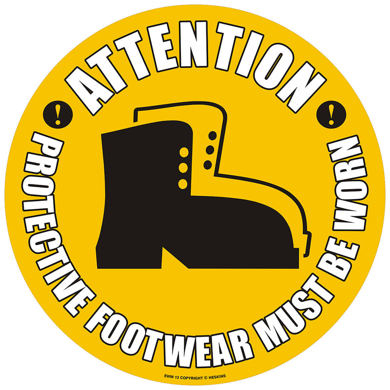 PROline Floor Sign: Attention Protective Footwear Must Be Worn - IndustraCare