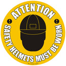 PROline Floor Sign: Attention Safety Helmets Must Be Worn - IndustraCare