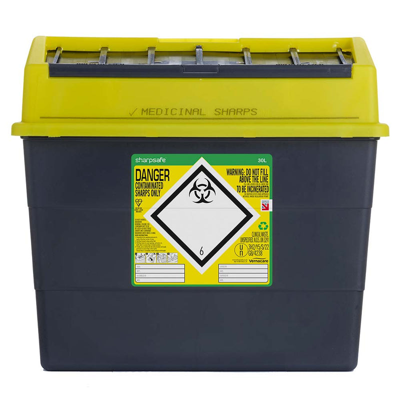 Sharpsafe 5th Gen Sharps Bin 30 Litre - IndustraCare