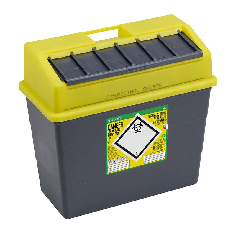 Sharpsafe 5th Gen Sharps Bin 30 Litre - IndustraCare