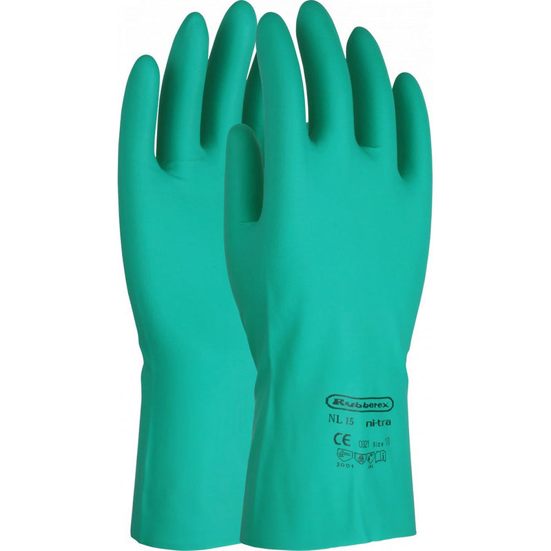 Nitra-15 Premium Green Nitrile Chemical Gauntlets - IndustraCare