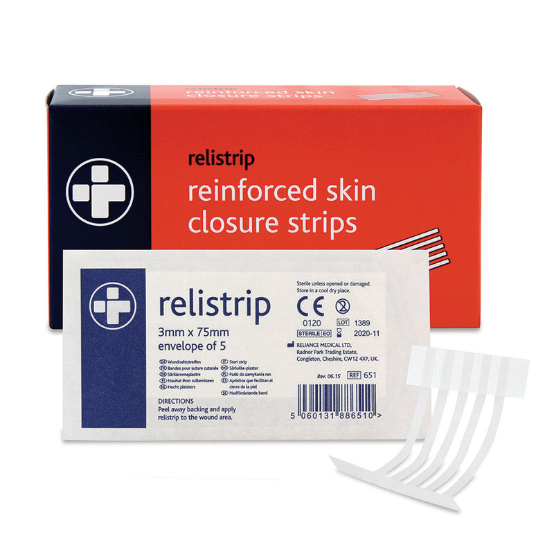 Relistrip Standard Wound Closure Strips 3mm x 75mm (Box of 250) - IndustraCare